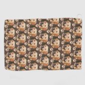 Benutzerdefiniertes Pet-Foto Muster Dog Brown Golfhandtuch (Horizontal)