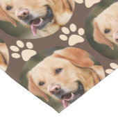 Benutzerdefiniertes Pet-Foto Muster Dog Brown Kurzer Tischläufer (Ecke)