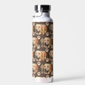 Benutzerdefiniertes Pet-Foto Muster Dog Brown Trinkflasche (Rechts)