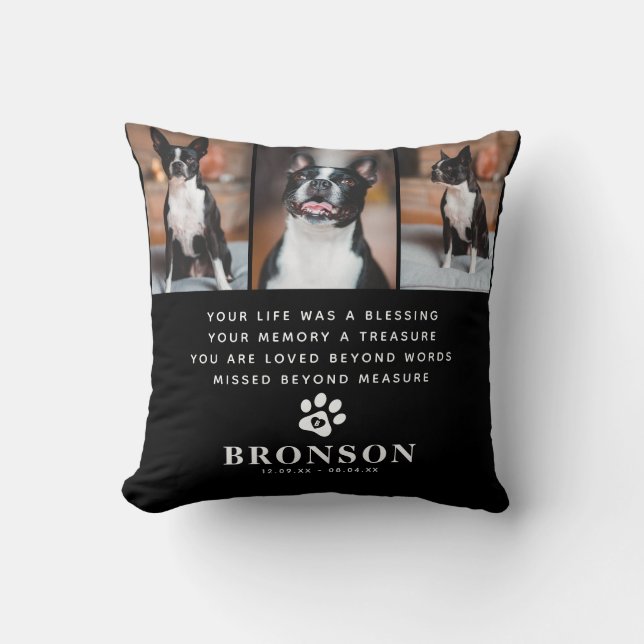 Benutzerdefiniertes Pet-Loss-Memorial-Angebot und  Kissen (Vorderseite)
