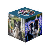 Benutzerdefiniertes Pet Lover Personalisierter Hun Würfel (Rückseite Schrägansicht)