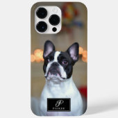 Benutzerdefiniertes Pet-Portrait Elegantes Monogra Case-Mate iPhone Hülle (Rückseite)
