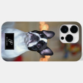 Benutzerdefiniertes Pet-Portrait Elegantes Monogra Case-Mate iPhone Hülle (Rückseite (Horizontal))