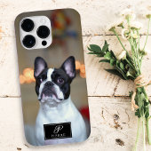 Benutzerdefiniertes Pet-Portrait Elegantes Monogra Case-Mate iPhone Hülle