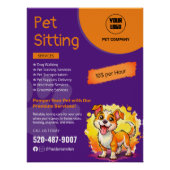 Benutzerdefiniertes Pet Sitting Glossy Poster (Vorderseite)