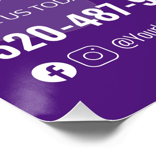 Benutzerdefiniertes Pet Sitting Glossy Poster (Ecke)