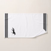 Benutzerdefiniertes Pferd & Drei schwarze Streifen Badhandtuch Set (Handtuch)