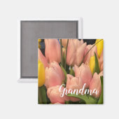 Benutzerdefiniertes Pfirsich- und Gelbtuchmuster Magnet (Vorderseite/Rückseite)