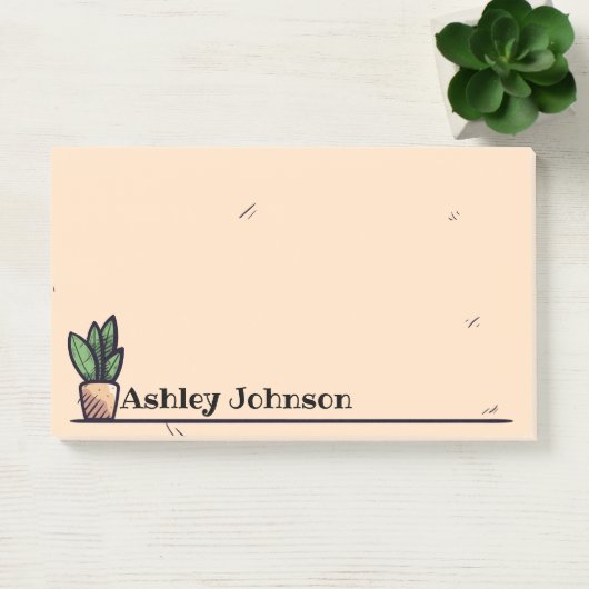 Benutzerdefiniertes Pflanze-Design Post-it Klebezettel (Büro)