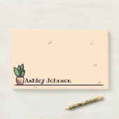 Benutzerdefiniertes Pflanze-Design Post-it Klebezettel (Auf Schreibtisch)