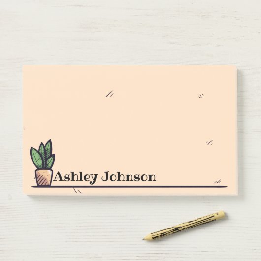 Benutzerdefiniertes Pflanze-Design Post-it Klebezettel (Auf Schreibtisch)