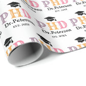 Benutzerdefiniertes PHD- oder Doktortitel-Abschlus Geschenkpapier (Rolleneckpunkt)