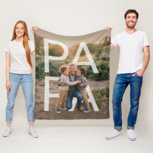 Benutzerdefiniertes PhotoPop Papa Fleecedecke