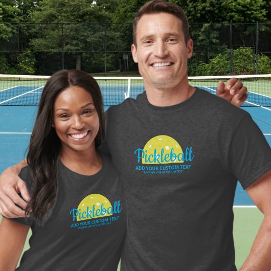 Benutzerdefiniertes Pickleball-Shirt 3 Zeilen Benu T-Shirt