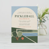 Benutzerdefiniertes Pickleball-Turnier Einladung (Stehend Vorderseite)
