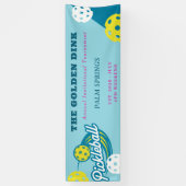 Benutzerdefiniertes Pickleball-Turnier | Retro Clu Banner (Vertikal)