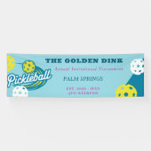 Benutzerdefiniertes Pickleball-Turnier | Retro Clu Banner (Horizontal)