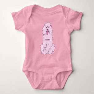 Benutzerdefiniertes Pink-Poodle Baby Strampler