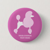 Benutzerdefiniertes Pink-Poodle Button (Vorderseite)