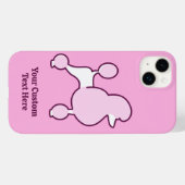 Benutzerdefiniertes Pink-Poodle Case-Mate iPhone Hülle (Rückseite (Horizontal))