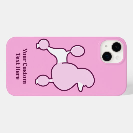 Benutzerdefiniertes Pink-Poodle Case-Mate iPhone Hülle (Rückseite (Horizontal))