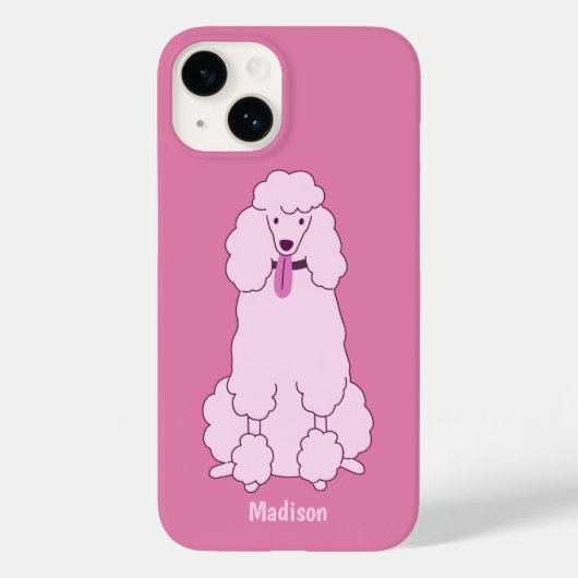 Benutzerdefiniertes Pink-Poodle Case-Mate iPhone Hülle (Rückseite)