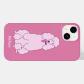 Benutzerdefiniertes Pink-Poodle Case-Mate iPhone Hülle (Rückseite (Horizontal))