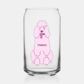 Benutzerdefiniertes Pink-Poodle Dosenglas (Vorderseite)