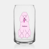 Benutzerdefiniertes Pink-Poodle Dosenglas (Rückseite)