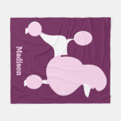 Benutzerdefiniertes Pink-Poodle Fleecedecke (Vorderseite (Horizontal))