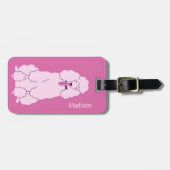 Benutzerdefiniertes Pink-Poodle Gepäckanhänger (Vorderseite horizontal)