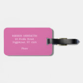 Benutzerdefiniertes Pink-Poodle Gepäckanhänger (Rückseite horizontal)