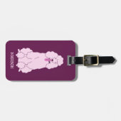 Benutzerdefiniertes Pink-Poodle Gepäckanhänger (Vorderseite horizontal)