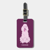 Benutzerdefiniertes Pink-Poodle Gepäckanhänger (Vorderseite vertikal)