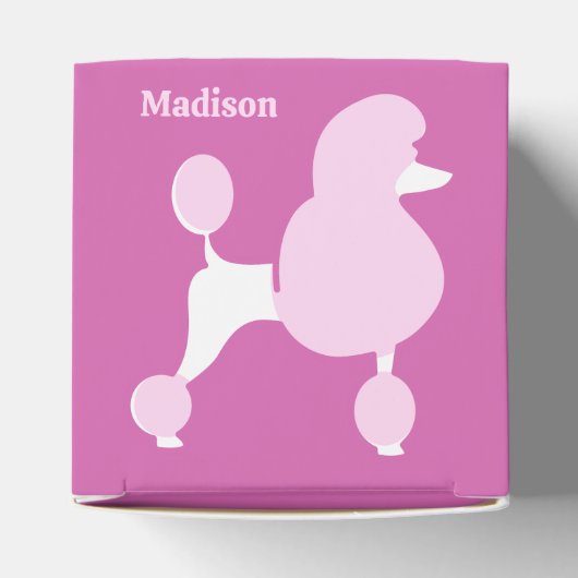 Benutzerdefiniertes Pink-Poodle Geschenkschachtel (Oben)