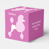 Benutzerdefiniertes Pink-Poodle Geschenkschachtel (Rückseite)
