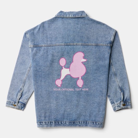 Benutzerdefiniertes Pink-Poodle Jeansjacke (Rückseite)