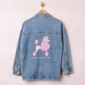 Benutzerdefiniertes Pink-Poodle Jeansjacke (Hangar)