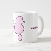 Benutzerdefiniertes Pink-Poodle Jumbo-Tasse (Vorderseite Rechts)