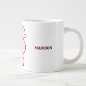 Benutzerdefiniertes Pink-Poodle Jumbo-Tasse (Rechts)