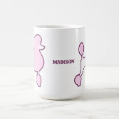 Benutzerdefiniertes Pink-Poodle Kaffeetasse (Mittel)