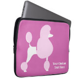 Benutzerdefiniertes Pink-Poodle Laptopschutzhülle (Vorne Rechts)