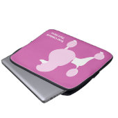 Benutzerdefiniertes Pink-Poodle Laptopschutzhülle (Vorne Knopf)