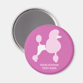 Benutzerdefiniertes Pink-Poodle Magnet (Vorderseite/Rückseite)