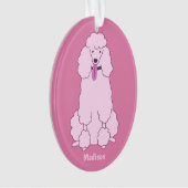 Benutzerdefiniertes Pink-Poodle Ornament (Vorderseite)