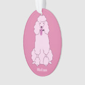Benutzerdefiniertes Pink-Poodle Ornament (Vorderseite)