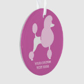 Benutzerdefiniertes Pink-Poodle Ornament (Vorderseite)