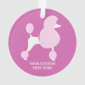 Benutzerdefiniertes Pink-Poodle Ornament (Rückseite)