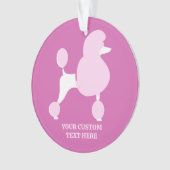 Benutzerdefiniertes Pink-Poodle Ornament (Vorderseite)