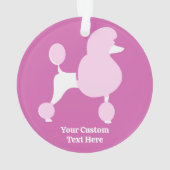 Benutzerdefiniertes Pink-Poodle Ornament (Rückseite)